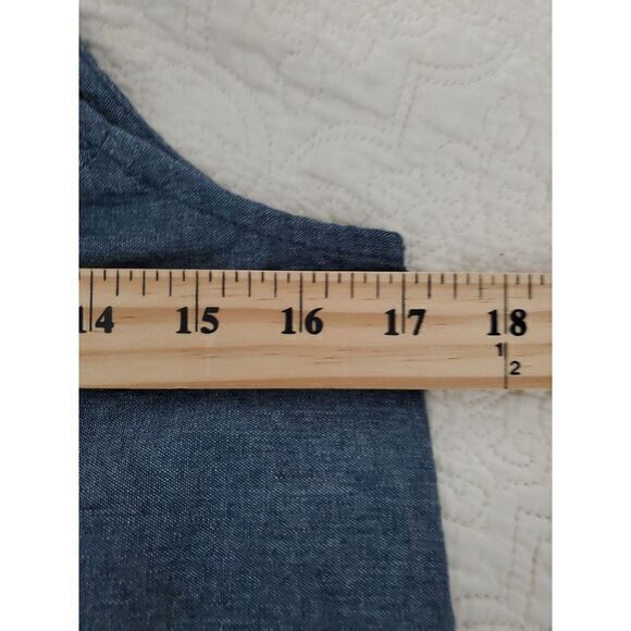 Entro Dress Blue Embroidered Boho Lightweight Mini Sundress Beach Floral‎ Small - Picture 10 of 11
